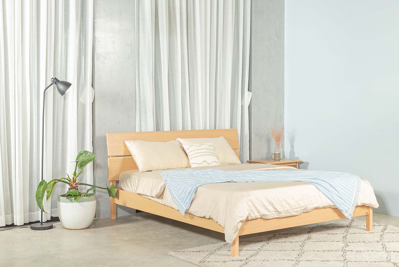Giường ngủ gỗ đơn giản cho chung cư, căn hộ studio