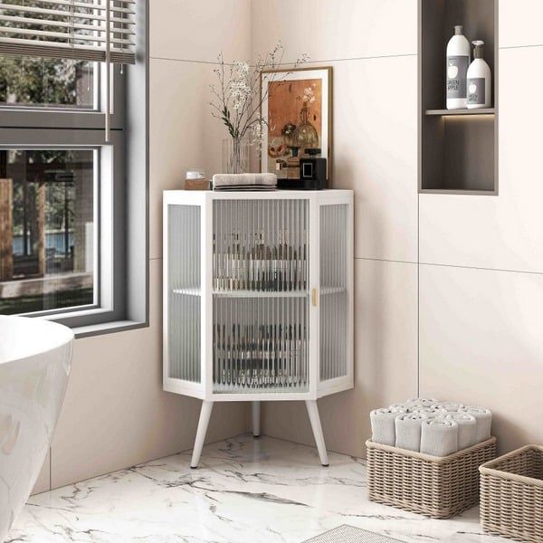 Kệ góc tường nhà tắm 2 tầng