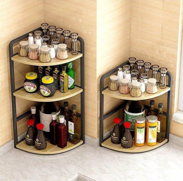 Kệ tủ gia vị góc tường