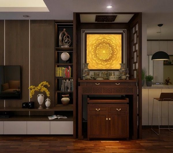 Lựa chọn tủ thờ vân gỗ độc đáo
