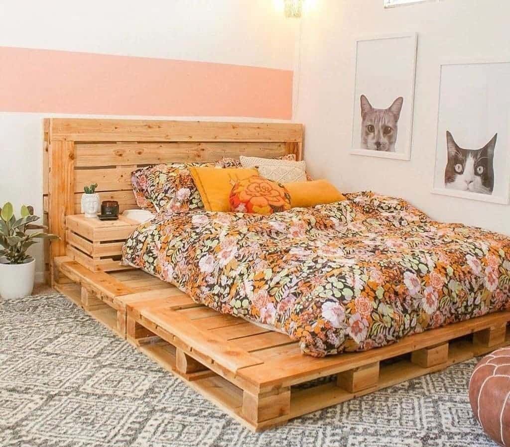 Mẫu giường pallet trẻ trung