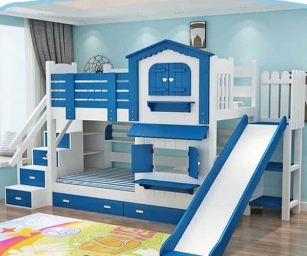 Mẫu giường tầng có cầu trượt