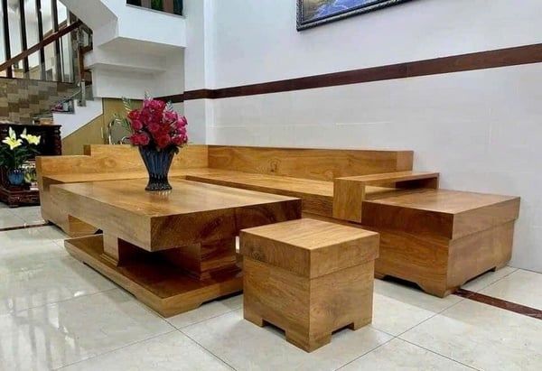 Bàn ghế nguyên khối phong cách hiện đại