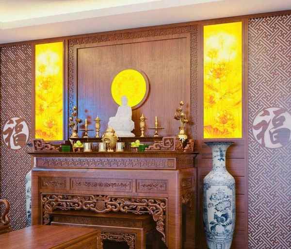 Mẫu bàn thờ 2 tầng thiết kế đẹp, gỗ tự nhiên