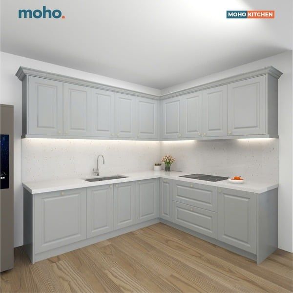 Tủ bếp module phong cách Minimalist đường nét gọn gàng