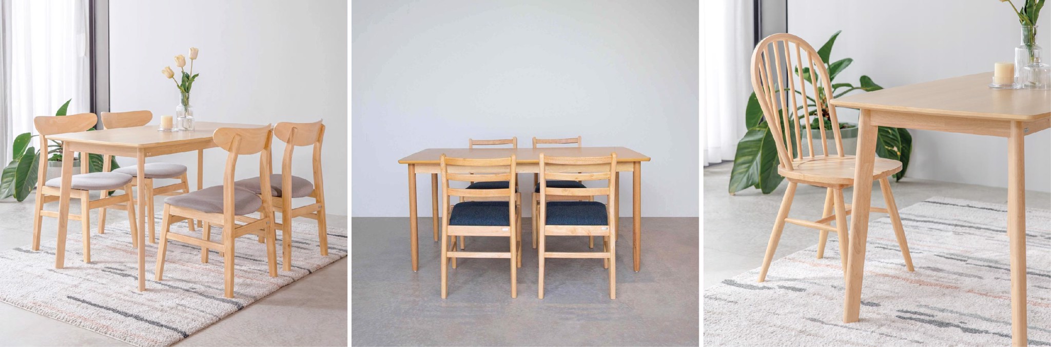 Bộ bàn ăn gỗ 4 ghế OSLO