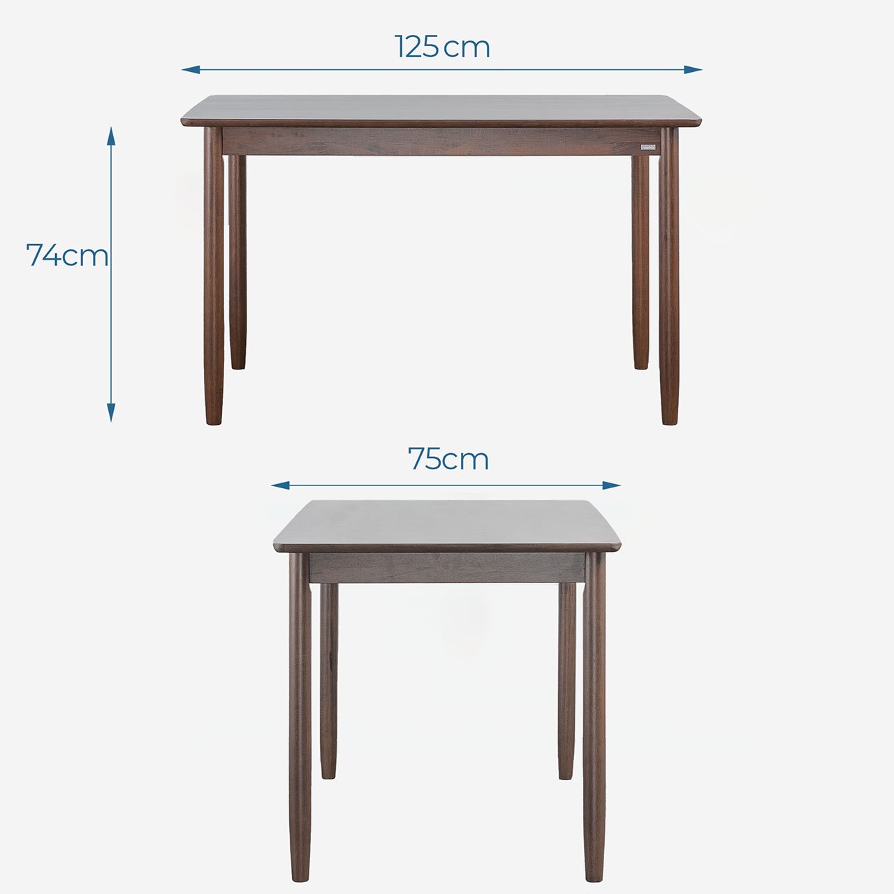Kích thước bàn ăn gỗ MOHO MILAN 1m25