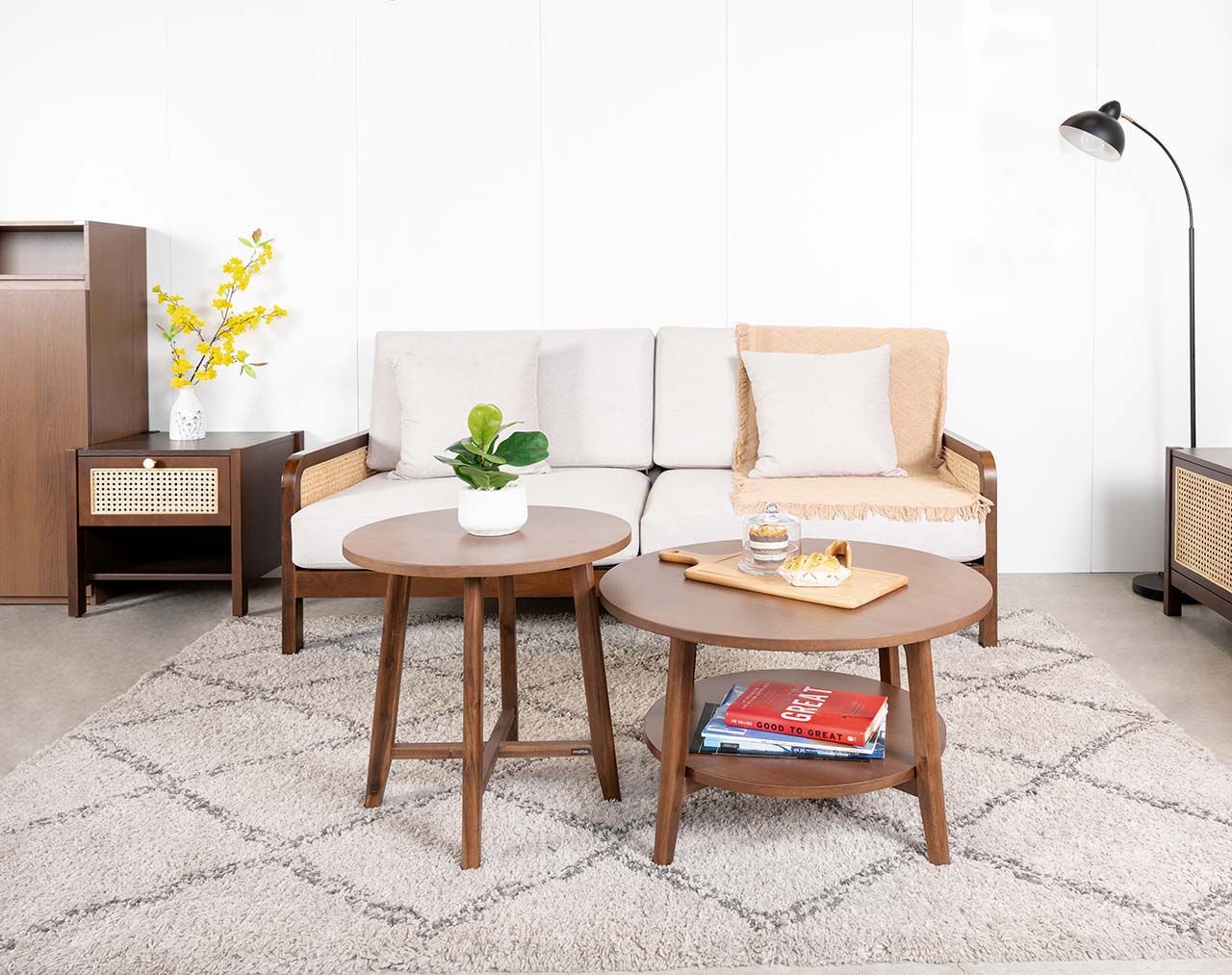 Set 2 Bàn Sofa – Bàn Trà Tròn Gỗ MOHO OSLO 901 13