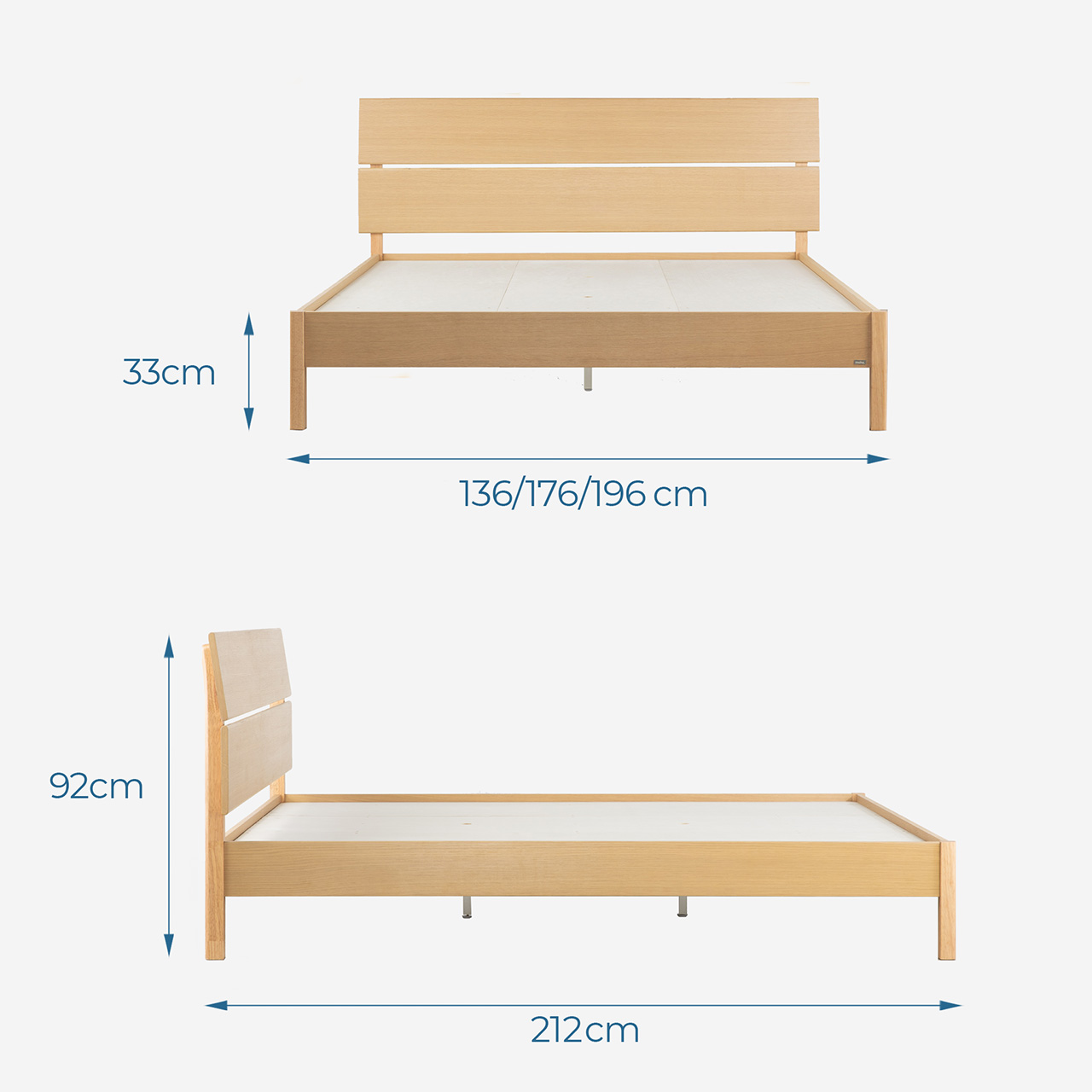 Kích thước Giường Ngủ Gỗ MOHO VLINE 60