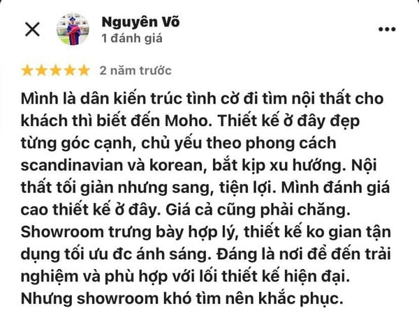 Review tích cực về sản phẩm của MOHO