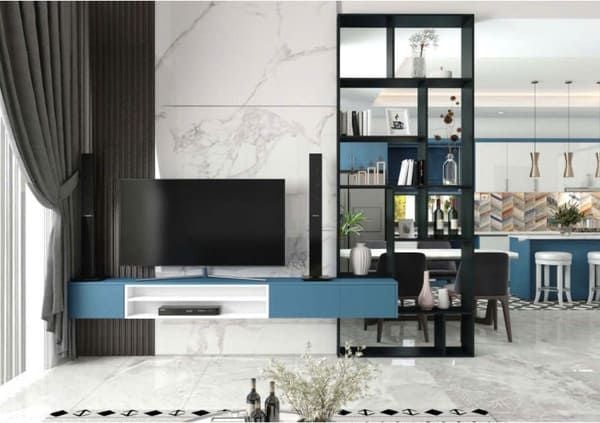 Vách tivi gỗ công nghiệp đa năng, tiện dụng