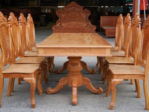 Tổng hợp các bộ bàn ghế gỗ gõ đỏ đẹp