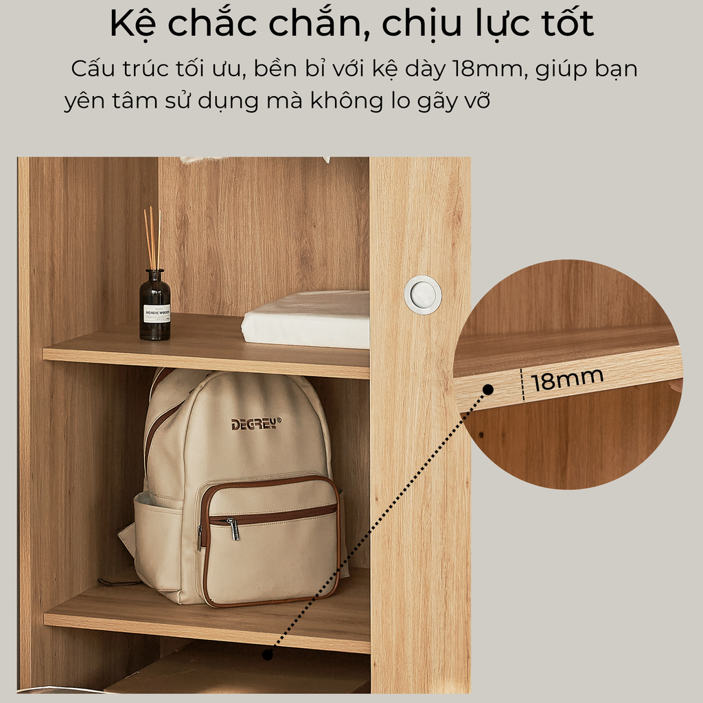 tủ quần áo cửa lùa 1m2 VIENNA