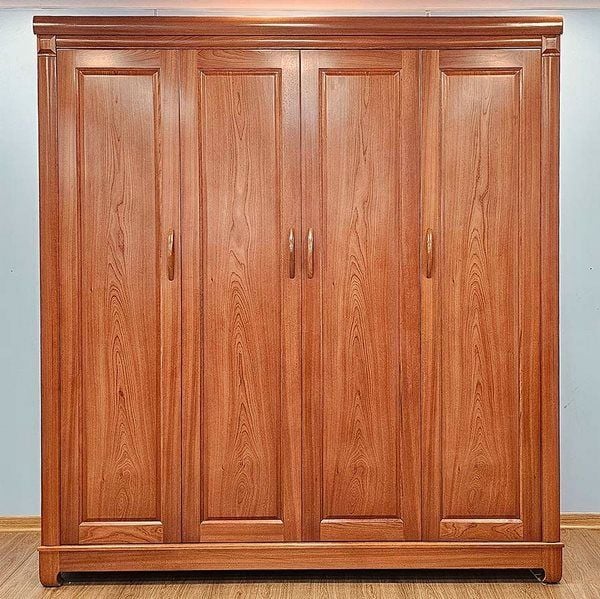 Tủ đựng quần áo gỗ xoan đào kiểu dáng hiện đại