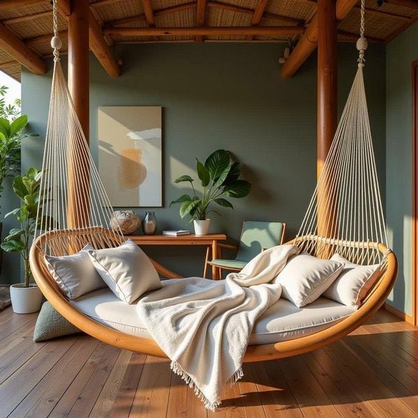 Võng kết hợp đệm êm ái