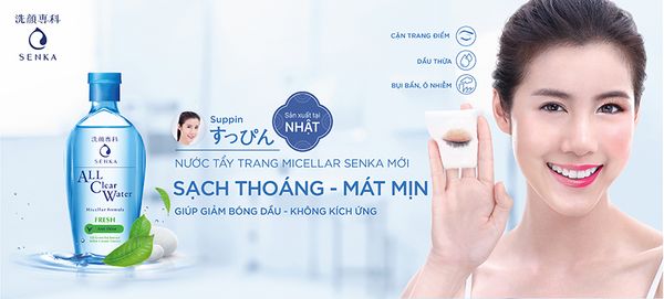 Nước Tẩy Trang Senka Fresh Anti Shine 230g