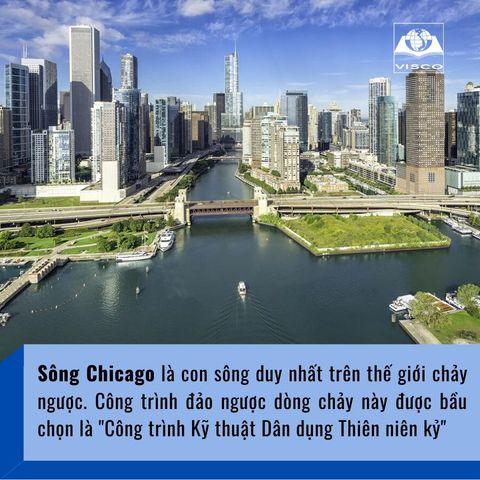 Sông Chicago là con sông duy nhất trên thế giới chảy ngược
