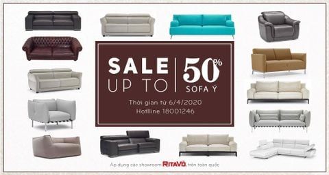 Ritavõ giảm giá 50%+++ Sofa Ý cao cấp