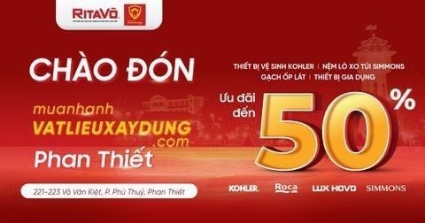 Khai trương showroom Rita Võ muanhanhVLXD Phan Thiết - Sale up to 50%