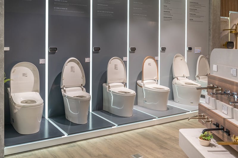 Bồn cầu vệ sinh có thiết kế tinh tế