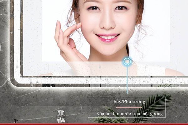 Gương led hình chữ nhật KT
