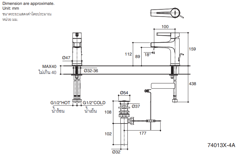 thông số kỹ thuật K-74013X-4A-CP