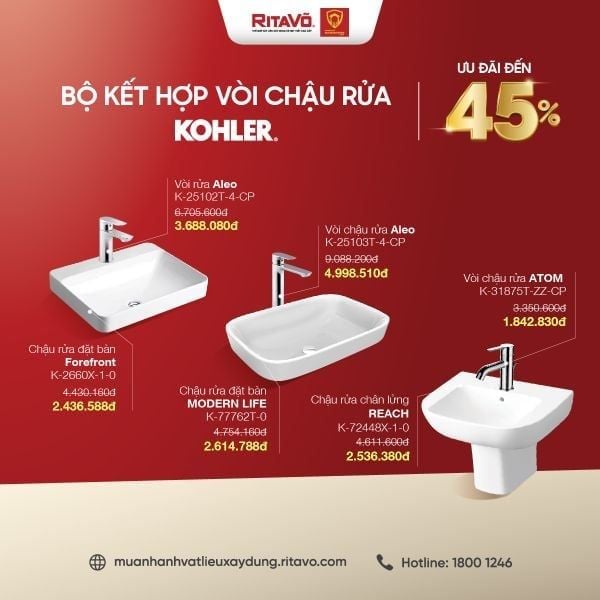 Vòi chậu rửa KOHLER