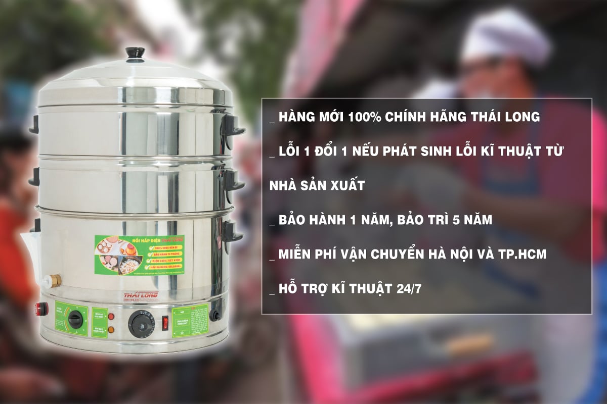 Mua sản phẩm Nồi hấp bánh bao bằng điện 2 tầng 47cm tại Hà Nội và TP.HCM