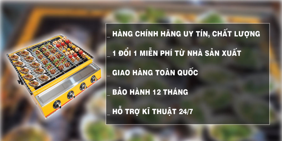Mua sản phẩm Bếp nướng Gas 4 họng dài ET-K255 tại Hà Nội và TP. HCM