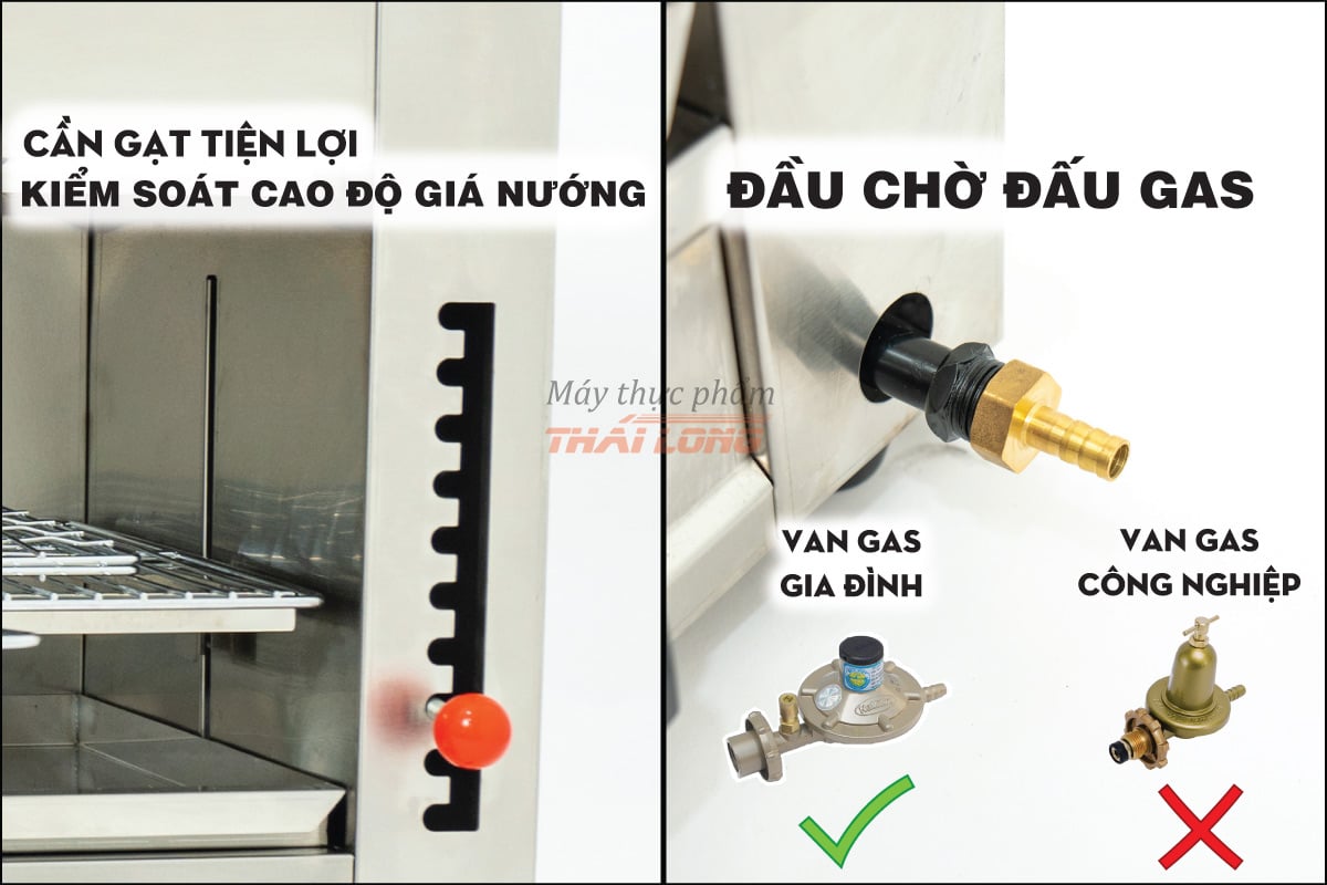 Chi tiết sản phẩm Lò nướng Salamander 8 họng gas SA - 8G