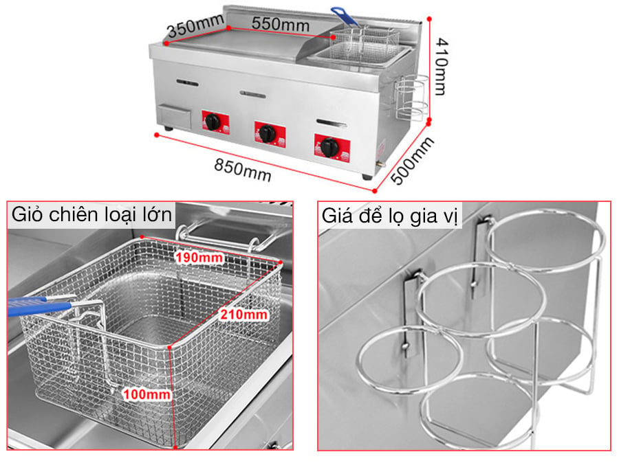 Bếp chiên phẳng và nhúng gas GH-710 Thái Long