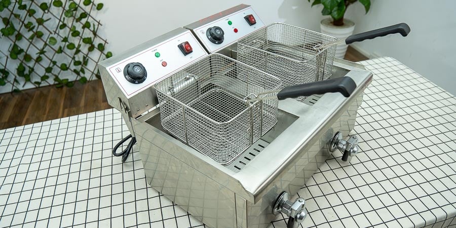 Bếp chiên nhúng đôi 20L nhập khẩu cao cấp EF- 102V