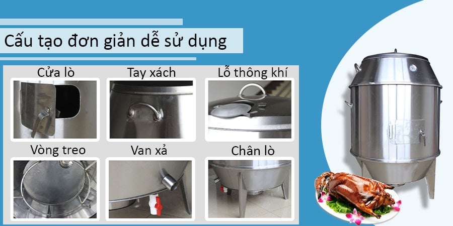 lu quay vịt inox