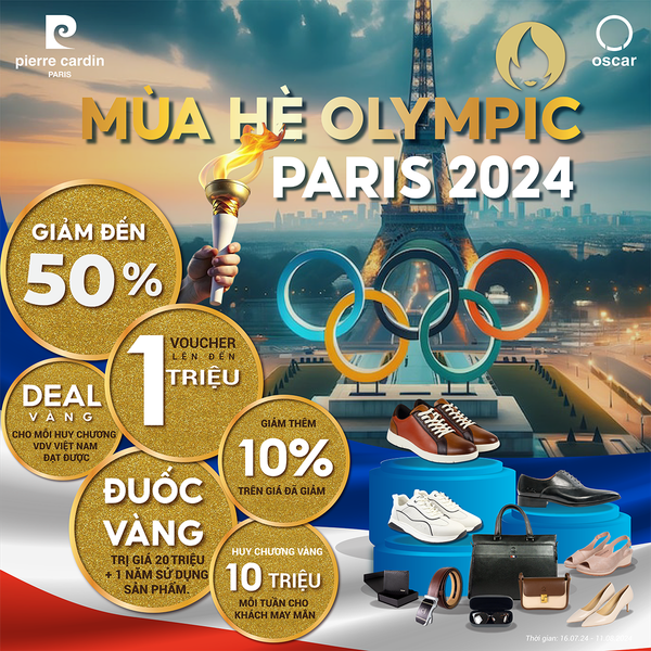 ️🏆🏟️CHÀO ĐÓN THẾ VẬN HỘI OLYMPIC PARIS 2024 CÙNG PIERRE CARDIN - CƠ HỘI TRÚNG 20,000,000VNĐ VÀ 1 NĂM SỬ DỤNG TRỌN BỘ SẢN PHẨM PIERRE CARDIN MIẾN PHÍ🏅🏟️