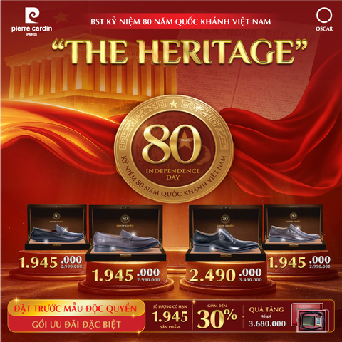 PRE-ORDER giày Pierre Cardin phiên bản giới hạn THE HERITAGE – Chỉ 1.945 đôi toàn quốc