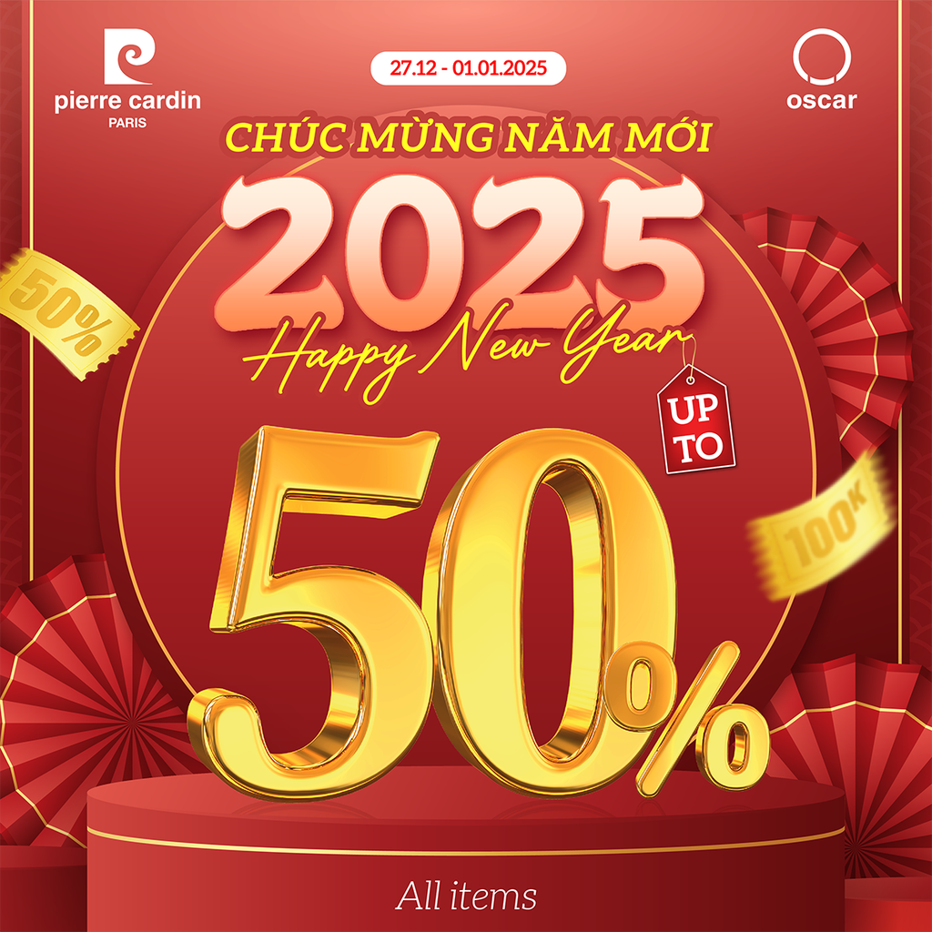 🎉CHÚC MỪNG NĂM MỚI 2025 - PIERRE CARDIN SALE UP TO 50% ALL ITEMS⚡