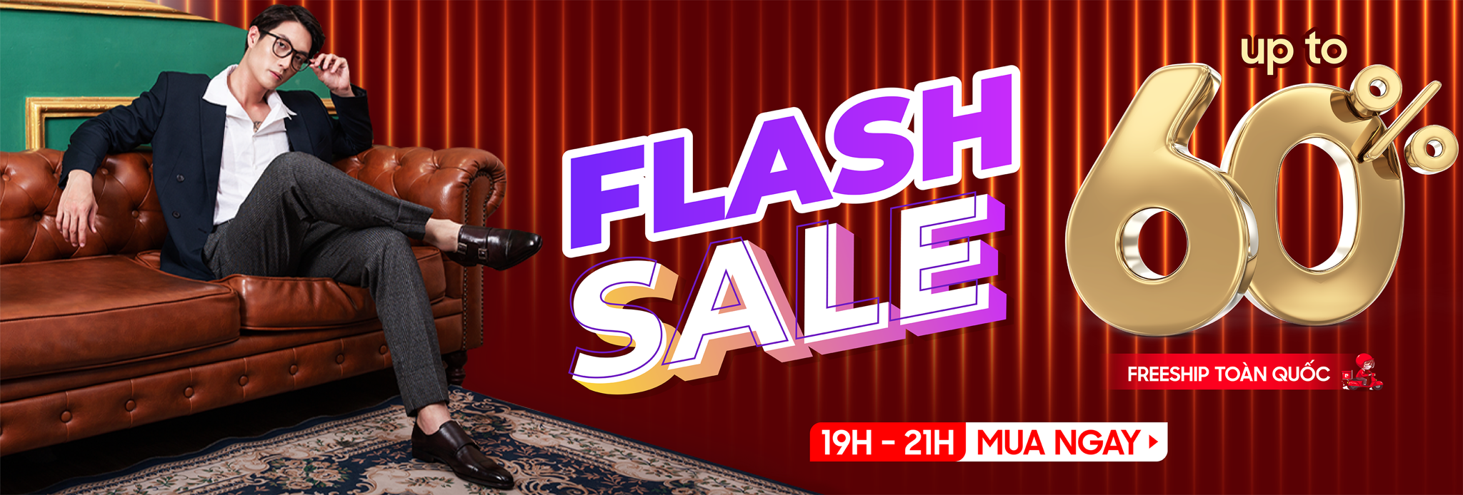 Flash sale nam 60%