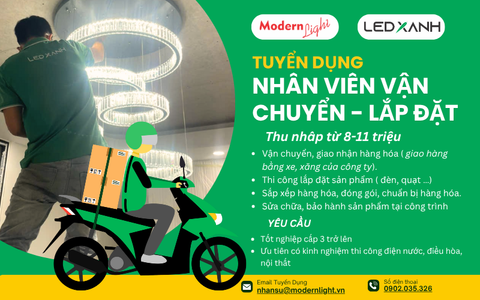 TUYỂN DỤNG  VỊ TRÍ NHÂN VIÊN VẬN CHUYỂN - LẮP ĐẶT THÁNG M/Y