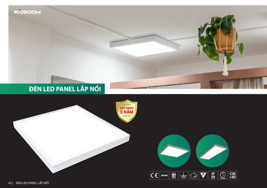 đèn led panel kosoom