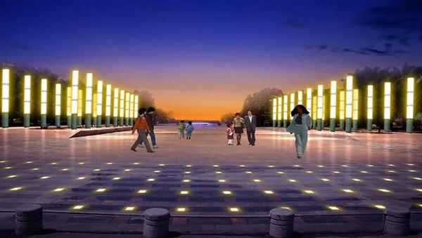 đèn led âm đất