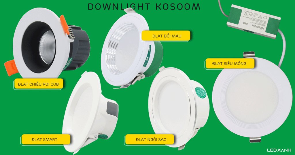 đèn led âm trần Kosoom