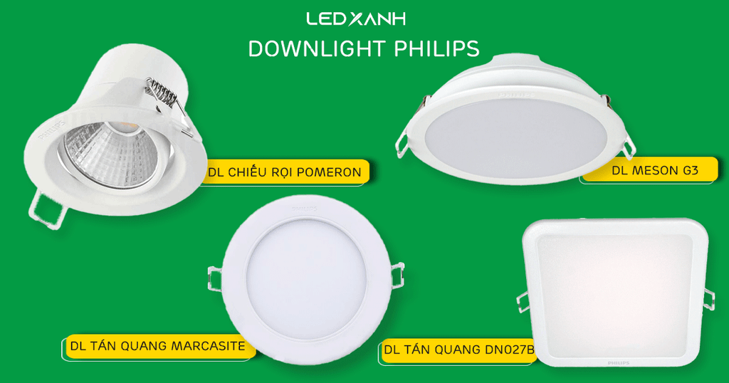đèn led âm trần philips