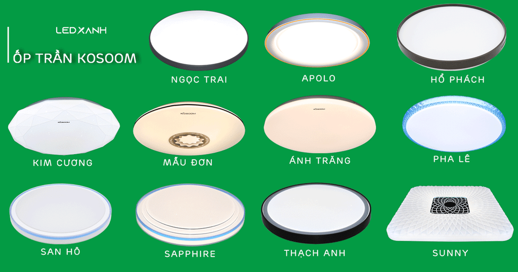 đèn led ốp trần Kosoom