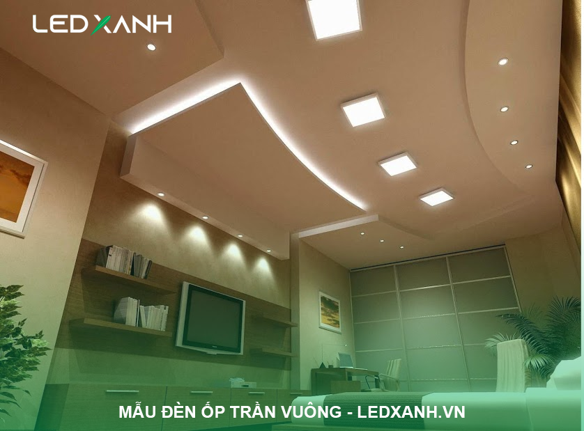 Đèn LED ốp trần vuông