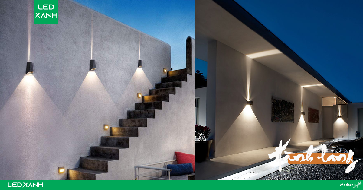 Đèn gắn tường ngoài trời - Ý tưởng trang trí cho ngôi nhà hiện đại