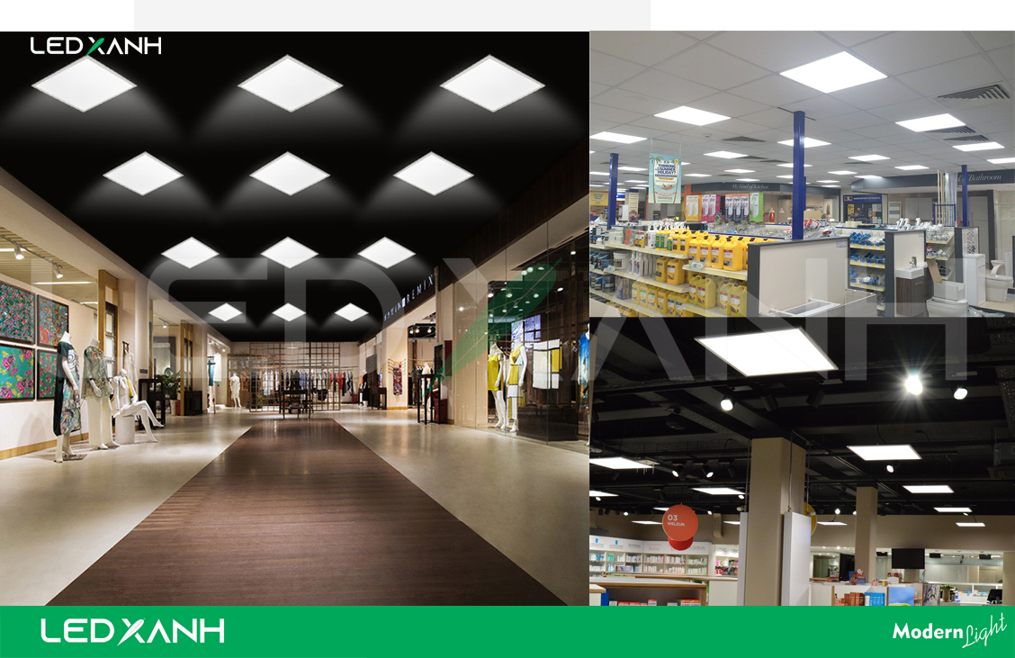 Ứng dụng của đèn led panel trong chiếu sáng siêu thị, trung tâm thương mại