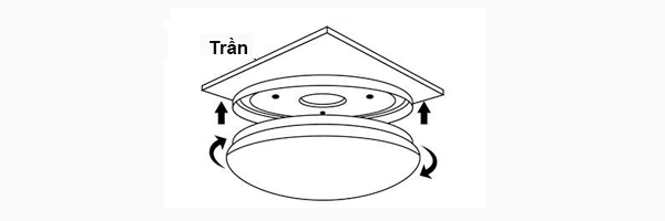 Cách tháo lắp đèn led ốp trần đơn giản