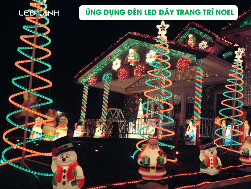 Đèn led dây trang trí đêm noel đơn giản