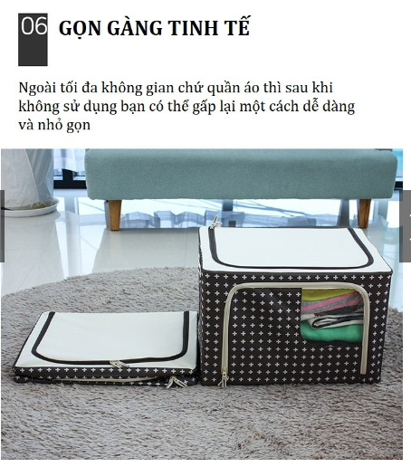 Túi Đựng Quần Áo Khung Thép Living Box 36L – Shop Kim Bảo