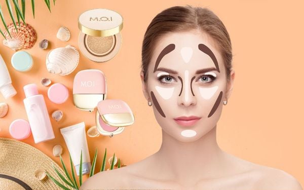 Cách tạo khối cho mặt tròn để gương mặt thon gọn hơn